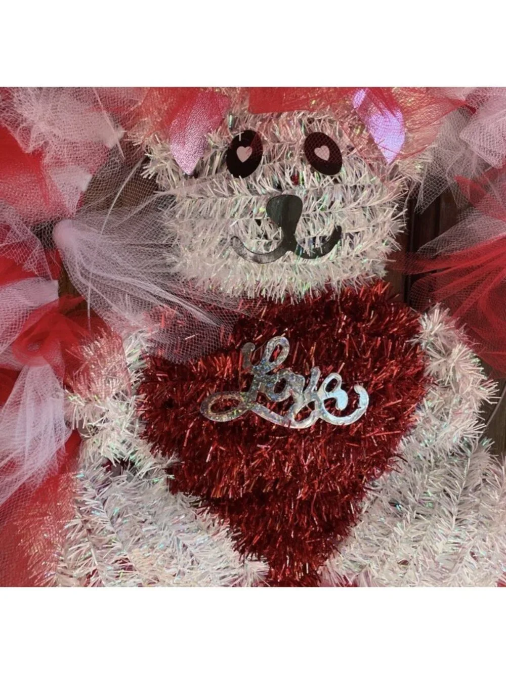 Valentines Wreath-Bear-Love